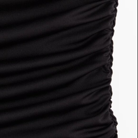 NWOT H&M Gathered Off-the-Shoulder Bodysuit Black Small - Picture 6 of 7